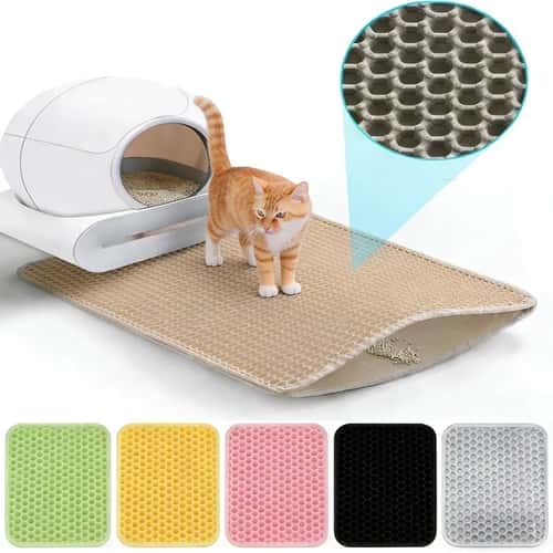 Heavy Duty Waterproof Cat Litter Mat Two Layer Non Slip Floor Protector