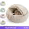 Soft Plush Round Cat Dog Bed With Cover For Warm Cozy Sleep 8