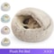 Soft Plush Round Cat Dog Bed With Cover For Warm Cozy Sleep 8