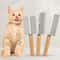 Stainless Steel Cat Comb With Wood Handle For Pet Hair Removal 8