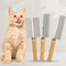 Stainless Steel Cat Comb With Wood Handle For Pet Hair Removal 8