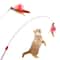 Metal Wire Cat Teaser Wand With Feather And Bell 0