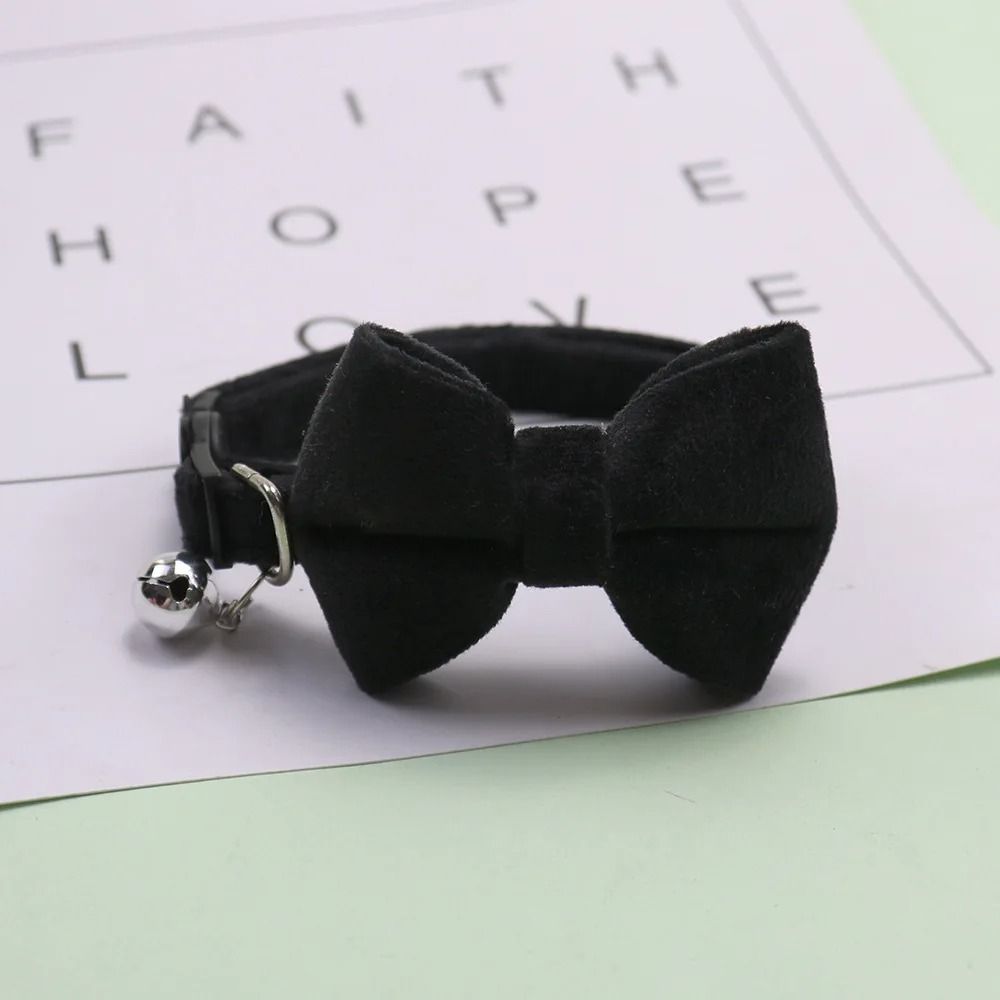 Adjustable Cute Cat Bow Collar With Bell For Kittens Small Pets Daily Wear And Photos 6