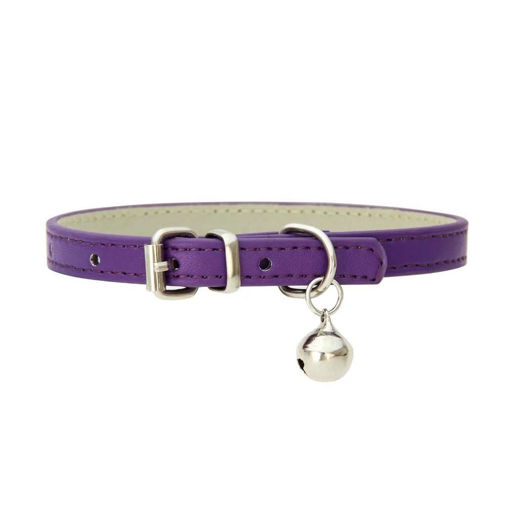 Adjustable PU Leather Cat Collar With Metal Buckle For Small Dogs And Cats 8