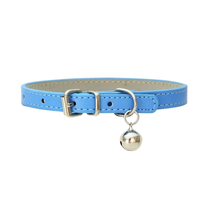 Adjustable PU Leather Cat Collar With Metal Buckle For Small Dogs And Cats 6