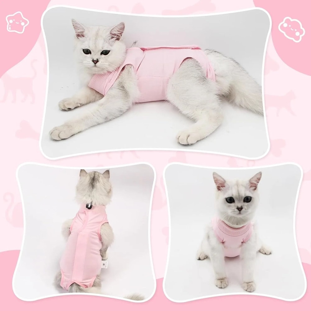 Cat Surgery Recovery Suit For Spay Neuter Care And Anti Licking Protection 5