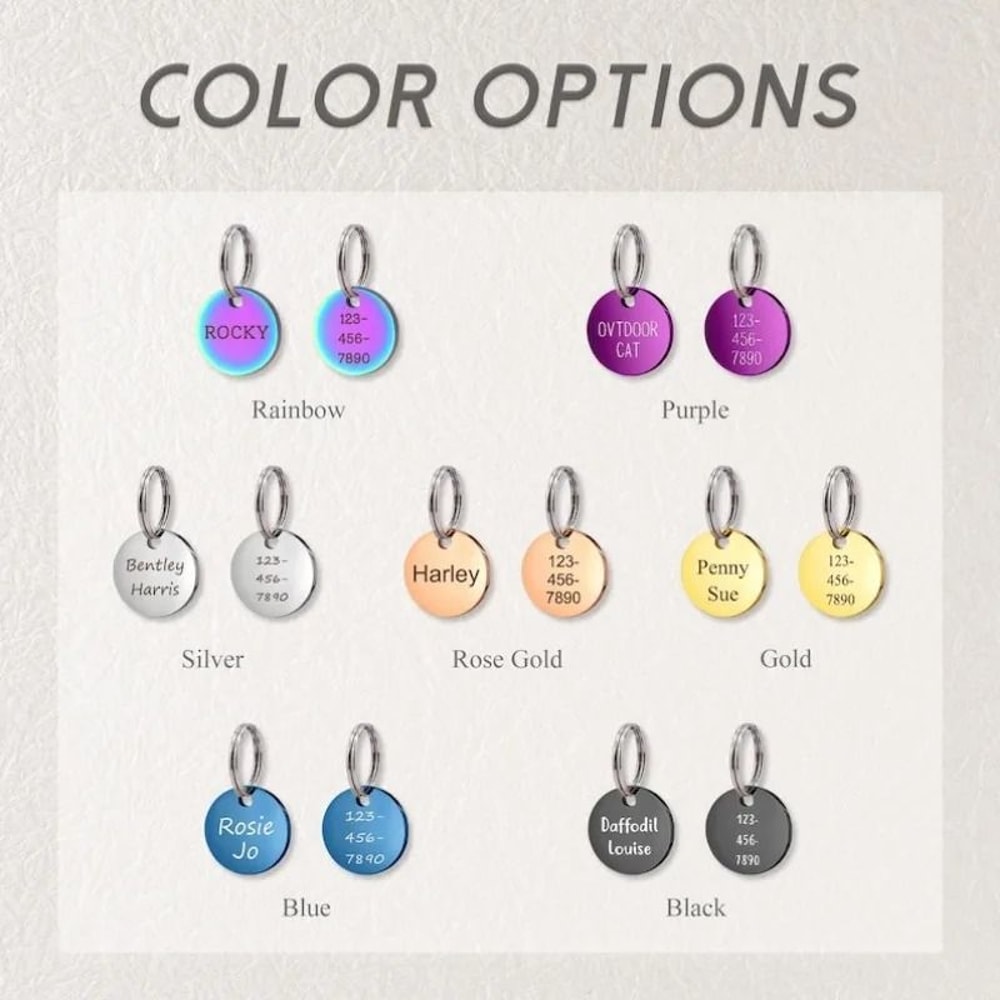 Personalized Mini Pet ID Tag For Cats Puppies And Anti Lost Collar Safety 5
