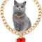 Luxury Gold Pet Necklace With Heart Diamond Pendant For Cats And Small Dogs 4