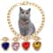 Luxury Gold Pet Necklace With Heart Diamond Pendant For Cats And Small Dogs 10