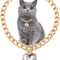 Luxury Gold Pet Necklace With Heart Diamond Pendant For Cats And Small Dogs 2