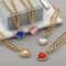 Luxury Gold Pet Necklace With Heart Diamond Pendant For Cats And Small Dogs 9