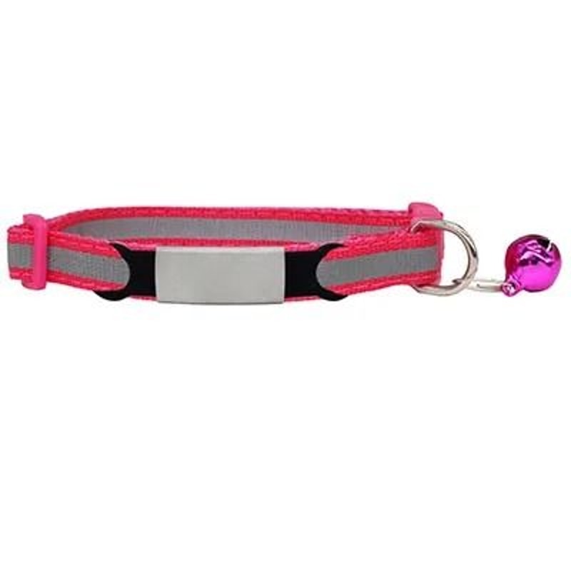Reflective Personalized Nylon Pet Collar With Engraved ID For Cats Puppies And Small Dogs 3