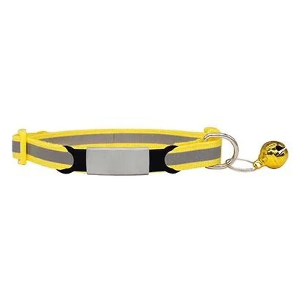 Reflective Personalized Nylon Pet Collar With Engraved ID For Cats Puppies And Small Dogs 4