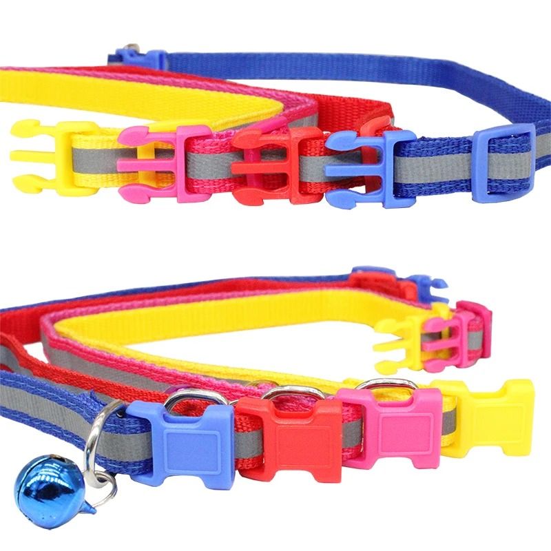 Reflective Personalized Nylon Pet Collar With Engraved ID For Cats Puppies And Small Dogs 12