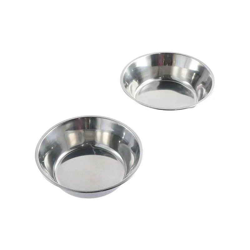 Large Capacity Stainless Steel Pet Bowl For Dogs Cats Food And Water Feeding 10