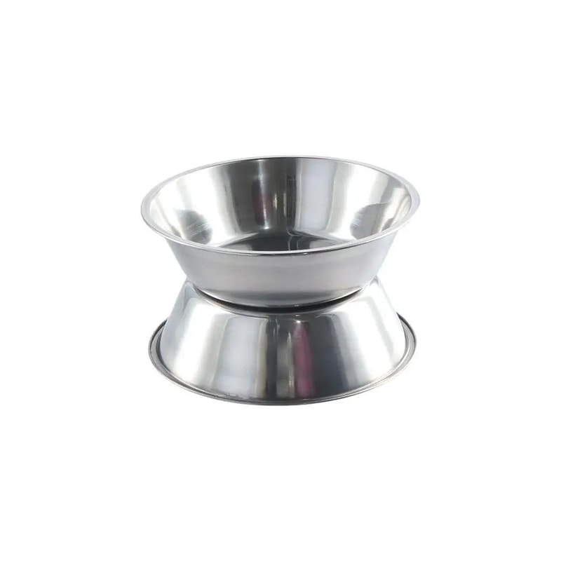 Large Capacity Stainless Steel Pet Bowl For Dogs Cats Food And Water Feeding 8