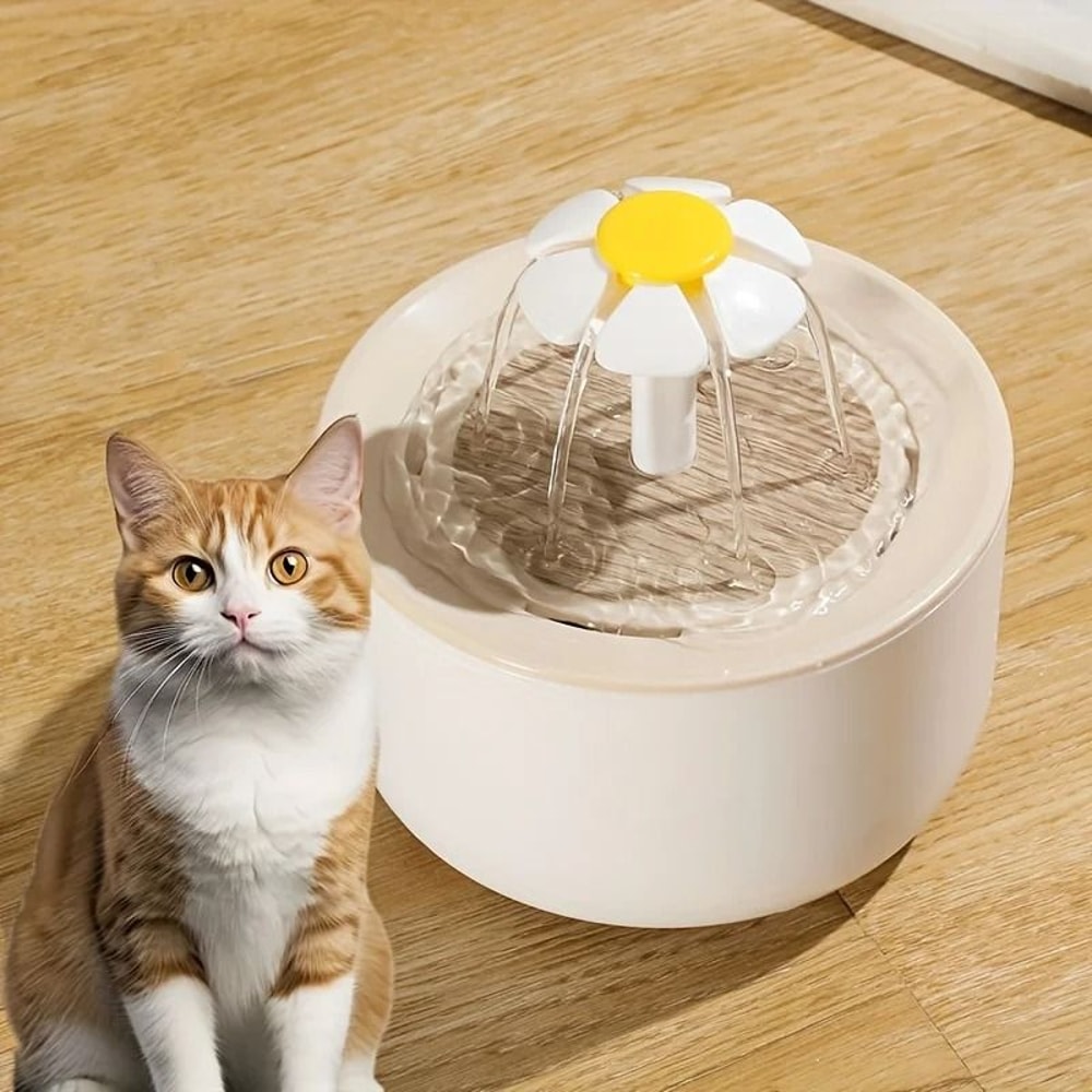 USB Quiet 1L Cat Water Fountain With Filter For Automatic Pet Drinking 2