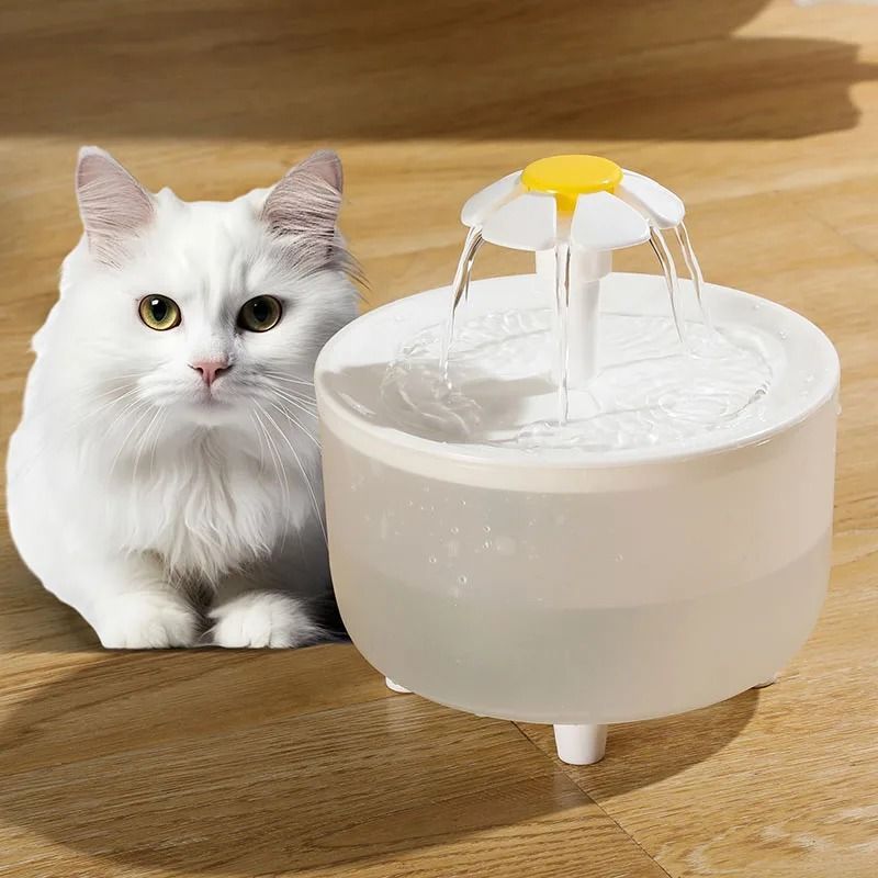 USB Quiet 1L Cat Water Fountain With Filter For Automatic Pet Drinking 1