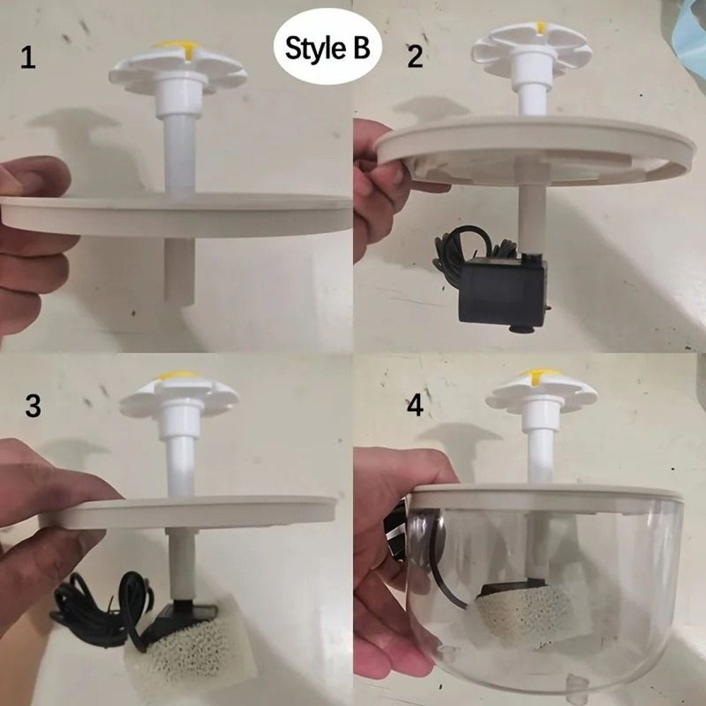 USB Quiet 1L Cat Water Fountain With Filter For Automatic Pet Drinking 8
