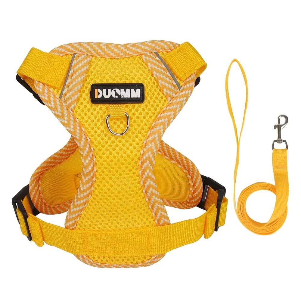Reflective Cat Dog Harness And Leash Set For Small Pets Outdoor Walking 3