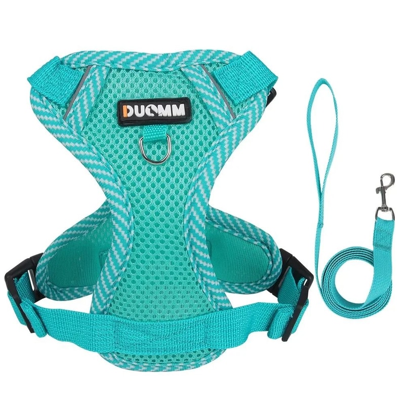 Reflective Cat Dog Harness And Leash Set For Small Pets Outdoor Walking 4