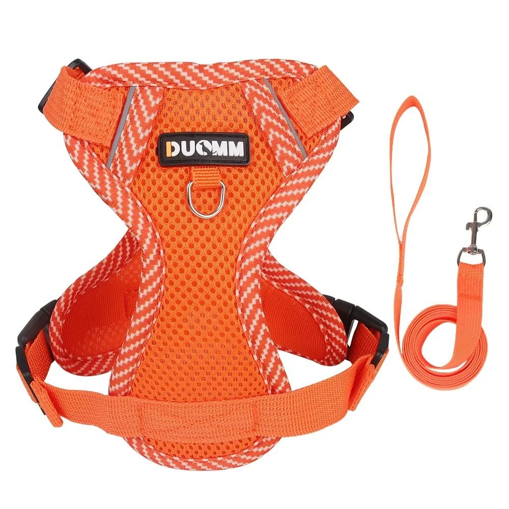 Reflective Cat Dog Harness And Leash Set For Small Pets Outdoor Walking 1