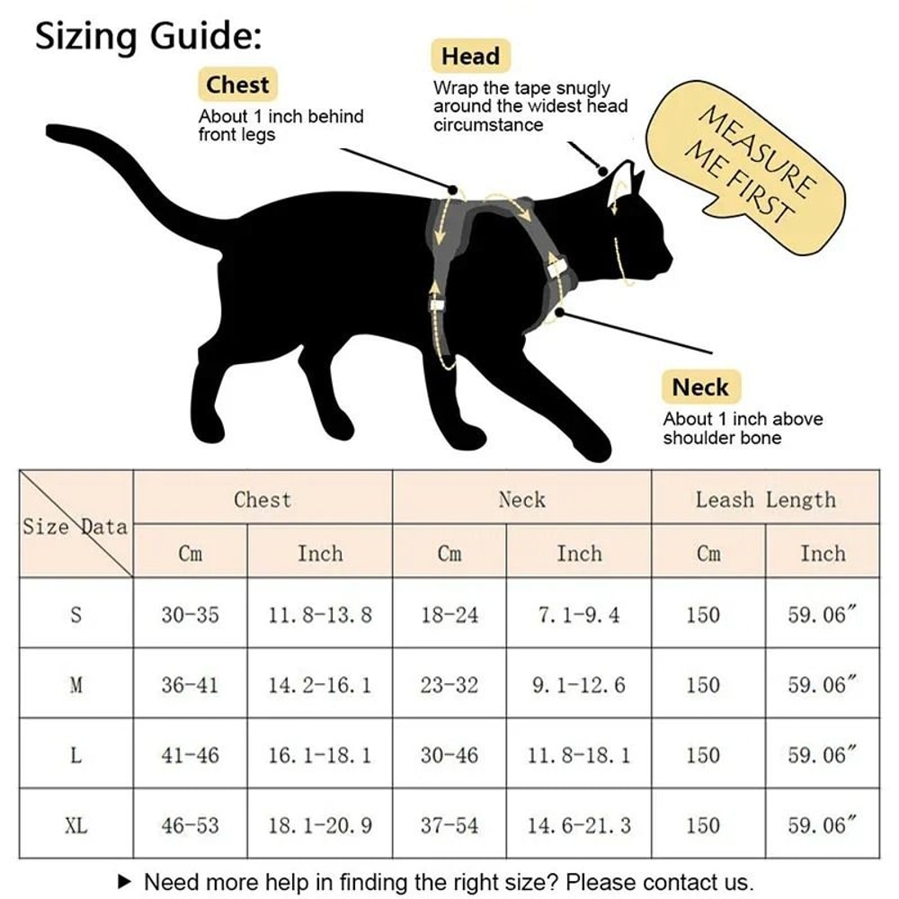 Reflective Cat Dog Harness And Leash Set For Small Pets Outdoor Walking 15