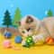 Wool Yarn Cat Toy Balls With Bell For Indoor Interactive Self Play 8