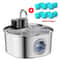 Wireless 3L Stainless Steel Cat Water Fountain With Battery And Smart Faucet Flow 4