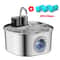 Wireless 3L Stainless Steel Cat Water Fountain With Battery And Smart Faucet Flow 3
