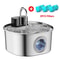 Wireless 3L Stainless Steel Cat Water Fountain With Battery And Smart Faucet Flow 3