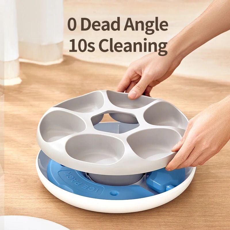 ROJECO 6 Meal Automatic Pet Feeder For Wet And Dry Cat Food 4