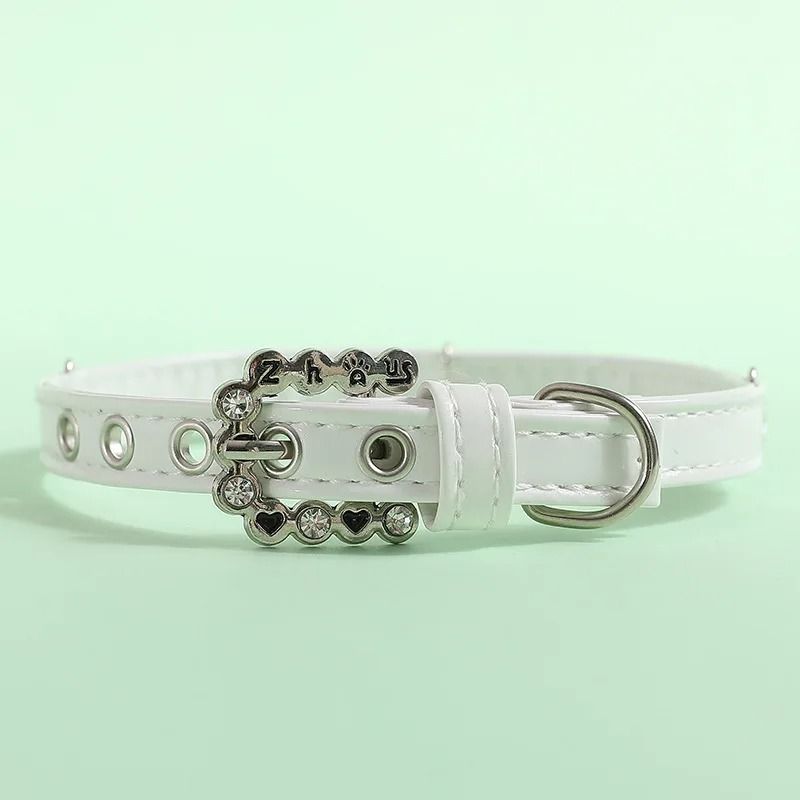 Luxury Pearl Cat Collar Rhinestone Pet Necklace For Cats Puppies And Small Dogs 7