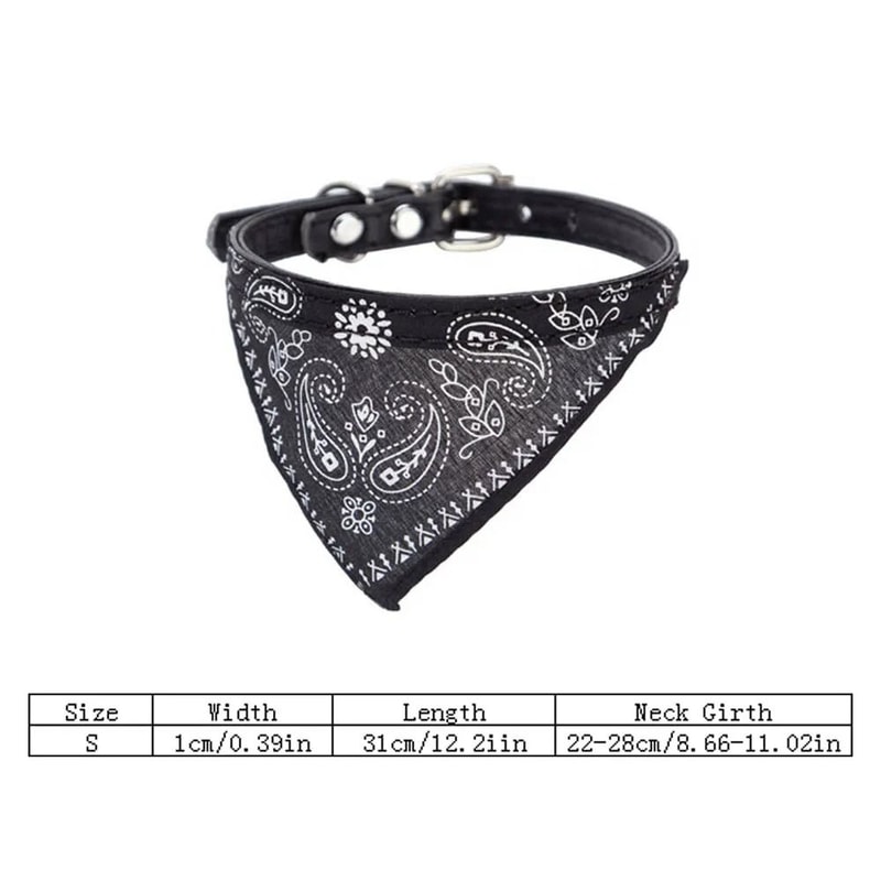 Adjustable Cat Bandana Collar Cute Printed Pet Scarf For Kittens Puppies And Small Dogs 9