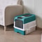 Portable Collapsible Cat Litter Box With Splash Guard Lid And Scoop For Easy Cleaning 2