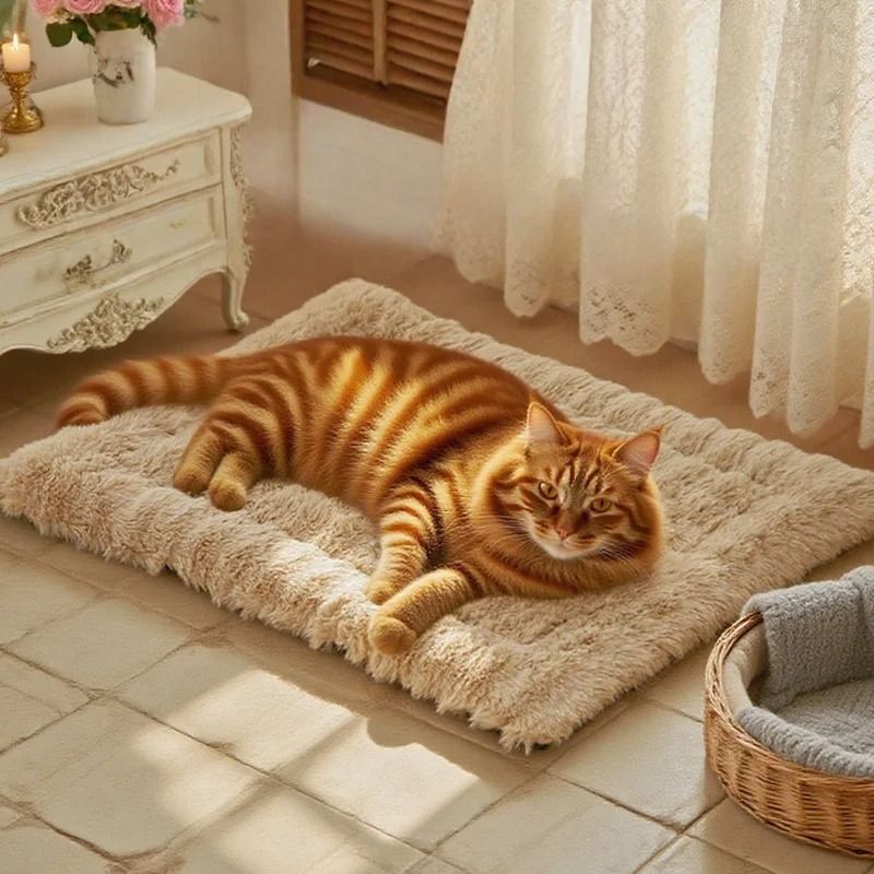 Soft Plush Cat Bed Mat Warm Sleeping Blanket For Cats Dogs And Puppies 5