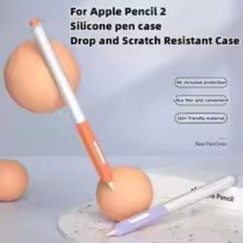 Clear Silicone Apple Pencil Case Sleeve With Tip Cap For Apple Pencil Pro 2nd Gen 0