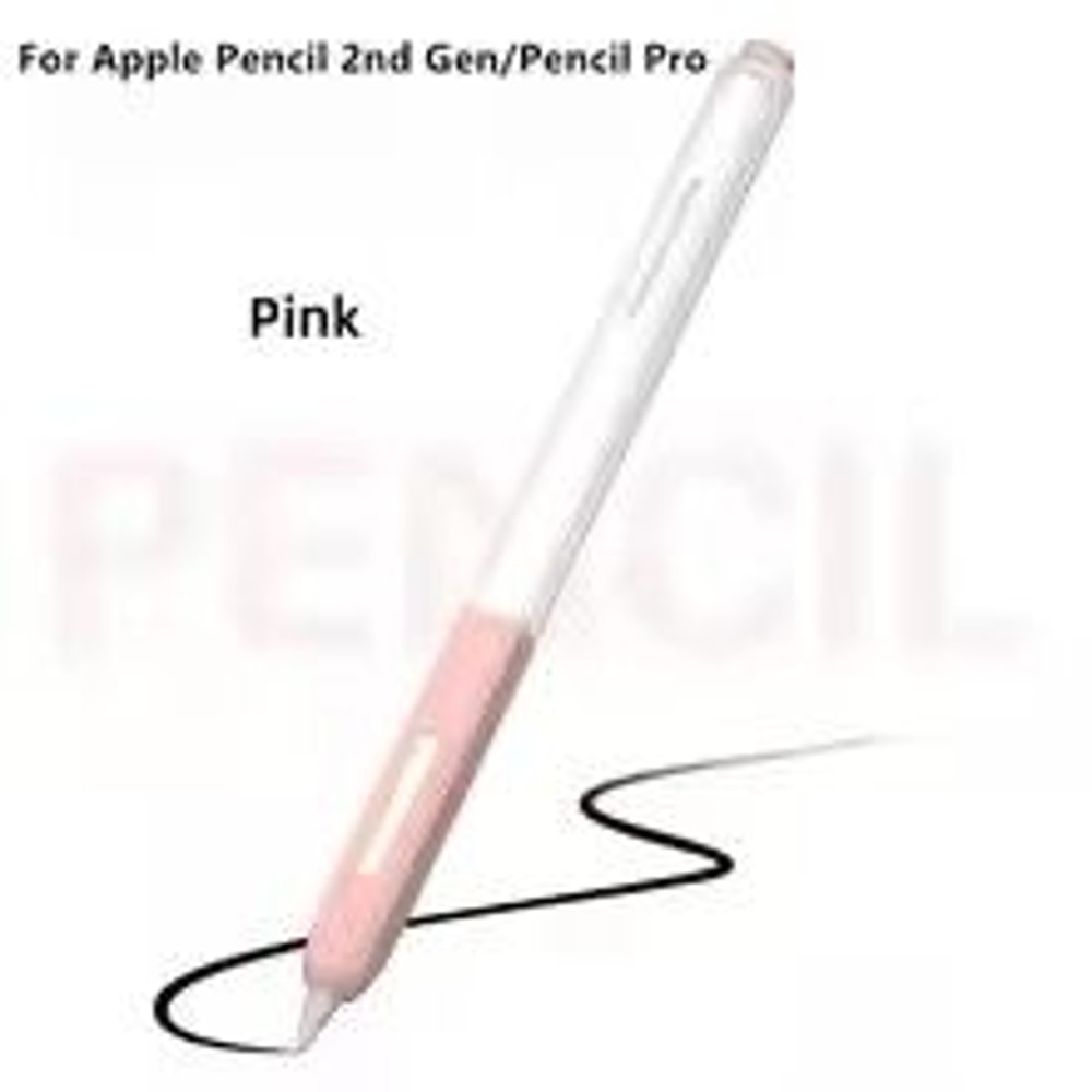 Clear Silicone Apple Pencil Case Sleeve With Tip Cap For Apple Pencil Pro 2nd Gen 6