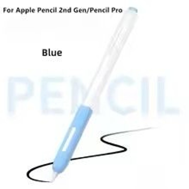 Clear Silicone Apple Pencil Case Sleeve With Tip Cap For Apple Pencil Pro 2nd Gen 10