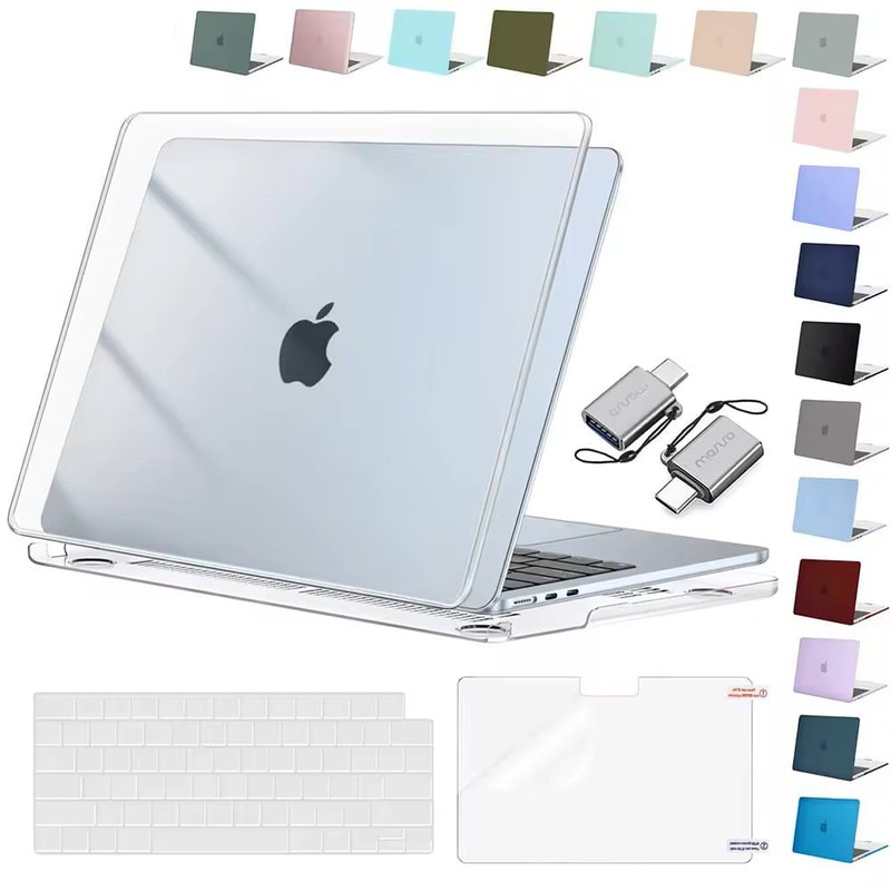 025 Clear Hard Shell MacBook Cover Snap On Case For MacBook Air Pro M1M4 1
