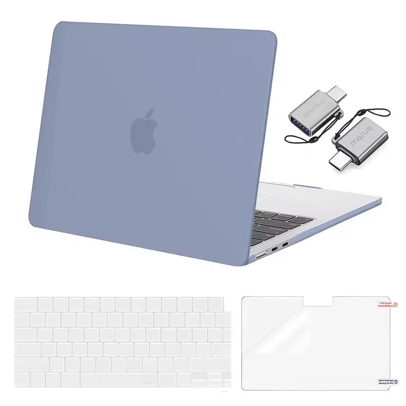 025 Clear Hard Shell MacBook Cover Snap On Case For MacBook Air Pro M1M4 13