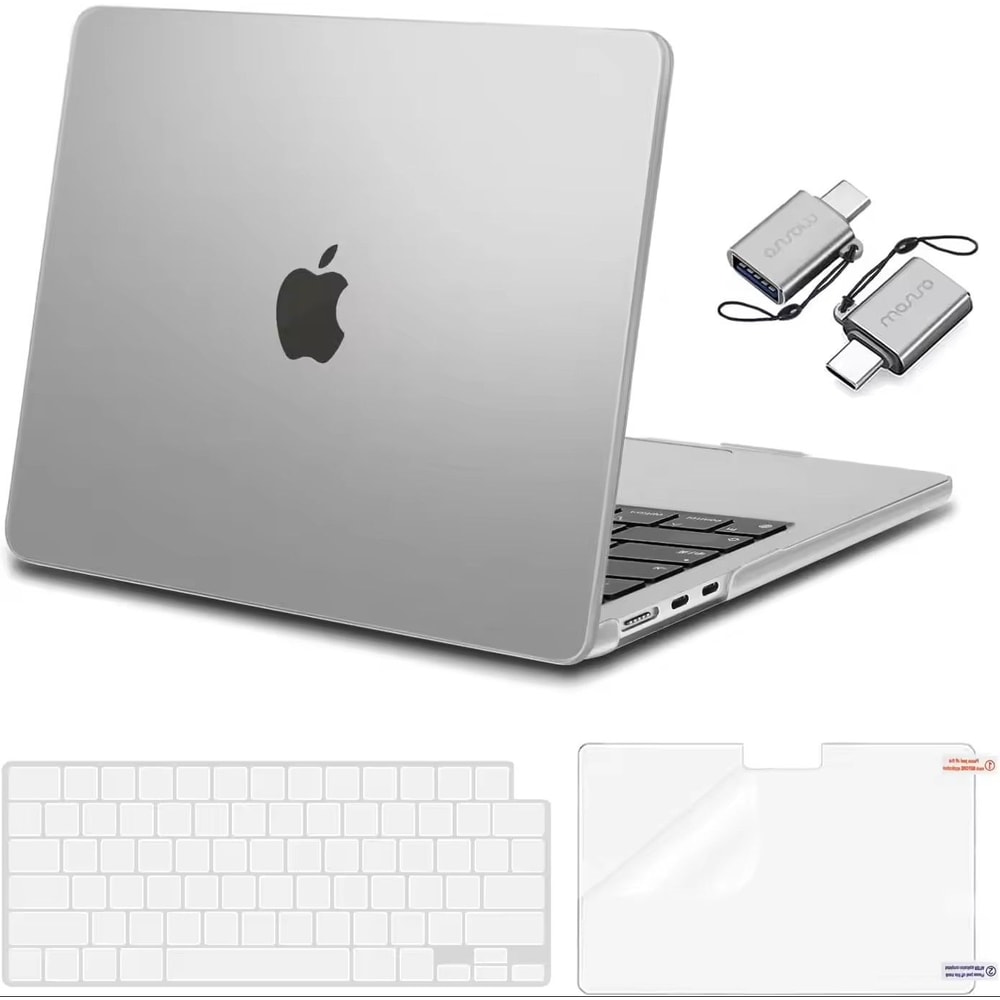 025 Clear Hard Shell MacBook Cover Snap On Case For MacBook Air Pro M1M4 16