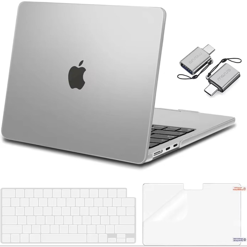 025 Clear Hard Shell MacBook Cover Snap On Case For MacBook Air Pro M1M4 16