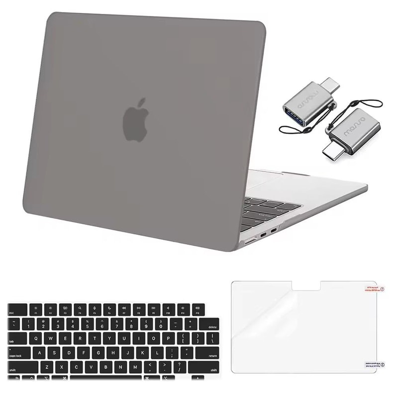 025 Clear Hard Shell MacBook Cover Snap On Case For MacBook Air Pro M1M4 17