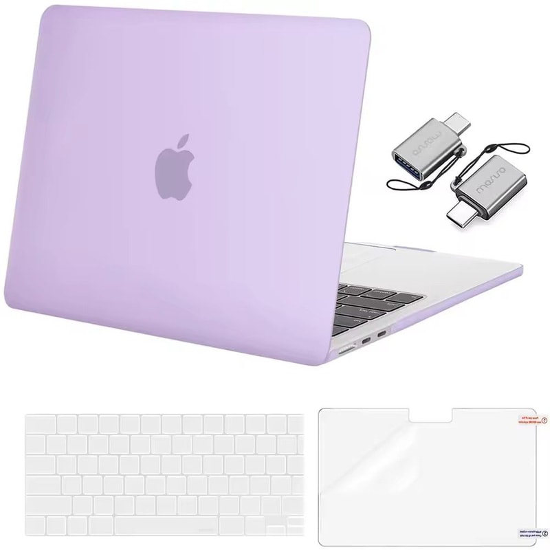 025 Clear Hard Shell MacBook Cover Snap On Case For MacBook Air Pro M1M4 24
