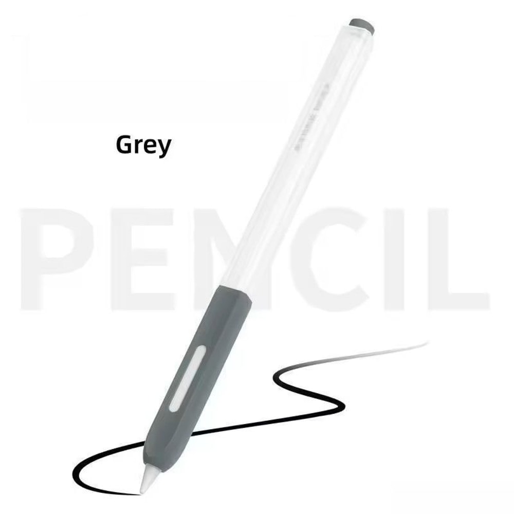 Clear Silicone Apple Pencil Case Sleeve With Tip Cap For Apple Pencil Pro 2nd Gen 2