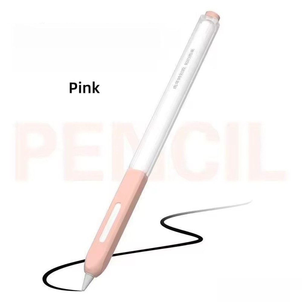Clear Silicone Apple Pencil Case Sleeve With Tip Cap For Apple Pencil Pro 2nd Gen 4