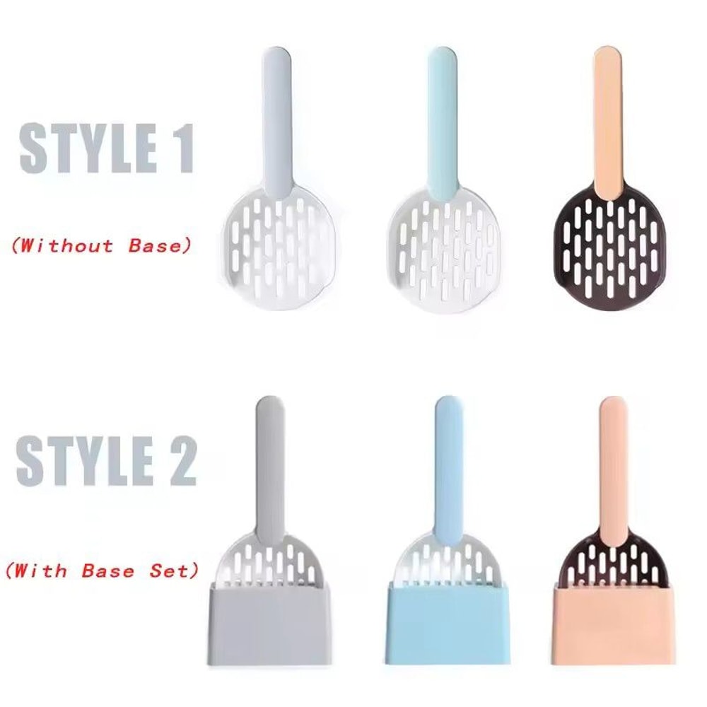 SelfCleaning Cat Litter Scoop With Base And Holder QuickSift Shovel For Cleaner Boxes 5