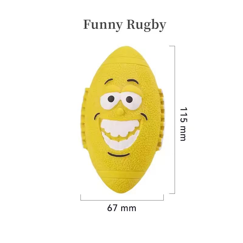 Natural Latex Squeaky Dog Ball Sports Toy For Fetch Training And Dental Chewing 2