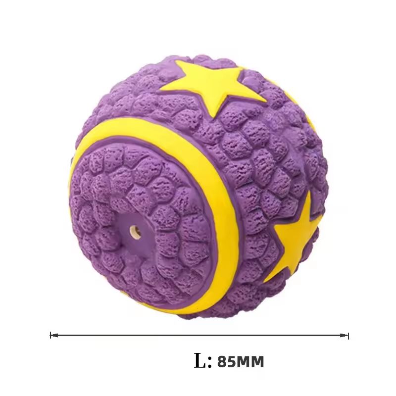 Natural Latex Squeaky Dog Ball Sports Toy For Fetch Training And Dental Chewing 5